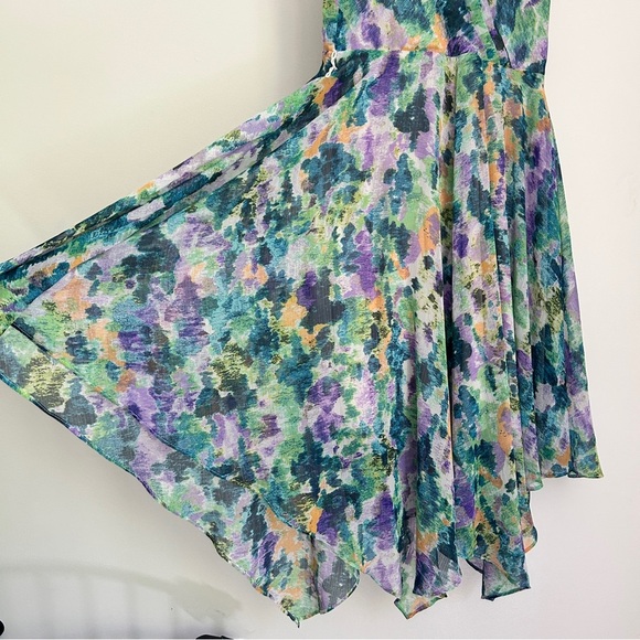 Eliza J Multicolor Sleeveless Chiffon Asymmetrical Dress - Picture 5 of 6